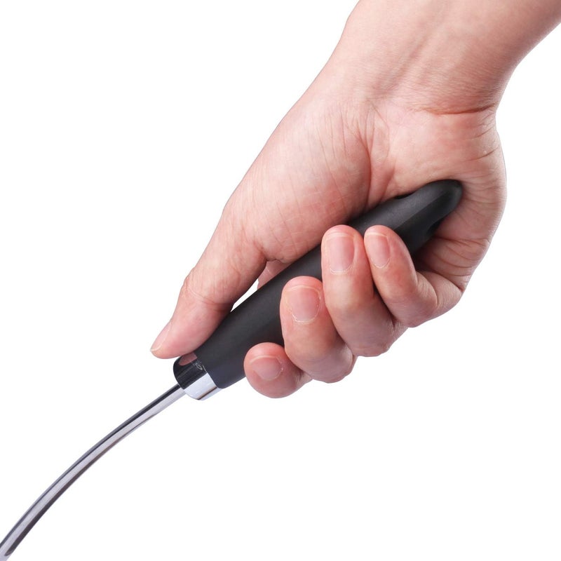 JXWING Brushed Stainless Steel Non-Slip Ergonomic Handle Ladle - Image 4
